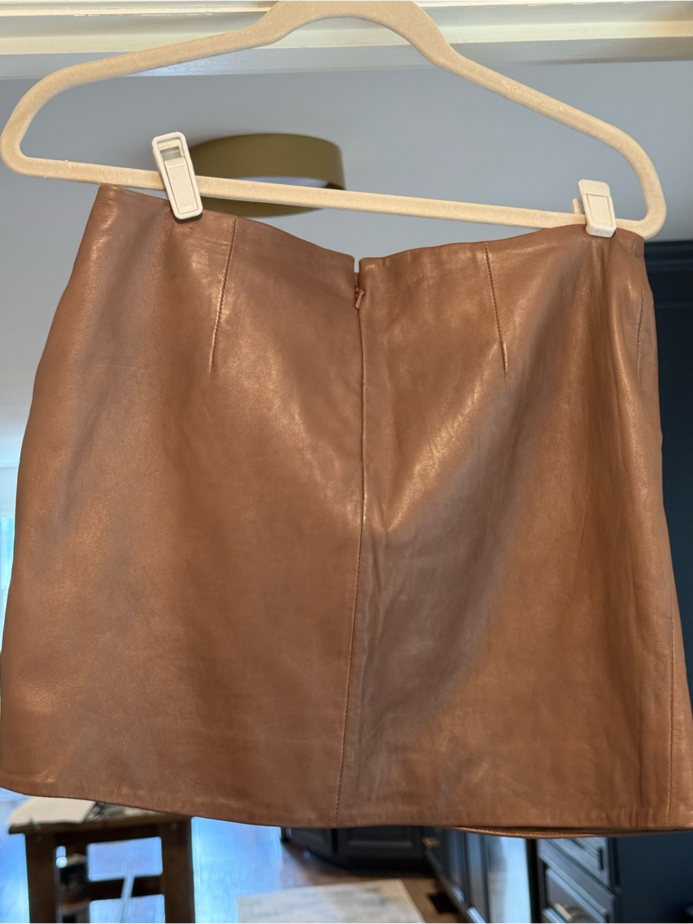Lamarque Brown Ruched Faux Leather Mini Skirt - Picture 2 of 4